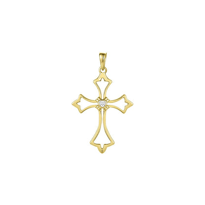 My imenso ODM 18 karaat vergulde zilveren christelijk kruis 28mm 70321111