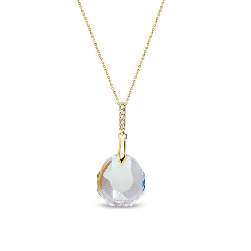 Spark 18karaat vergulde Zilveren ketting met Swarovski kristallen NCG643616CSH