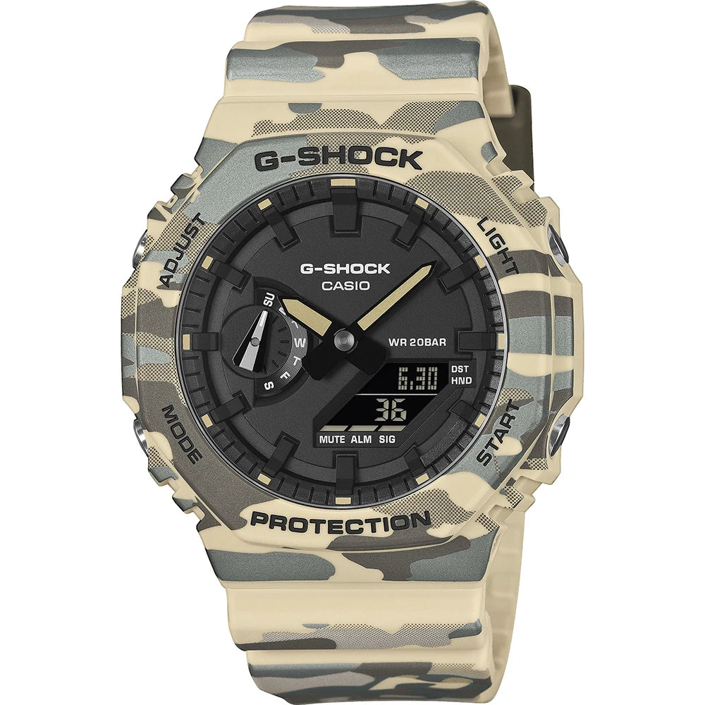 Casio G-shock horloge GA-2100CM-5AER camo ana-digi