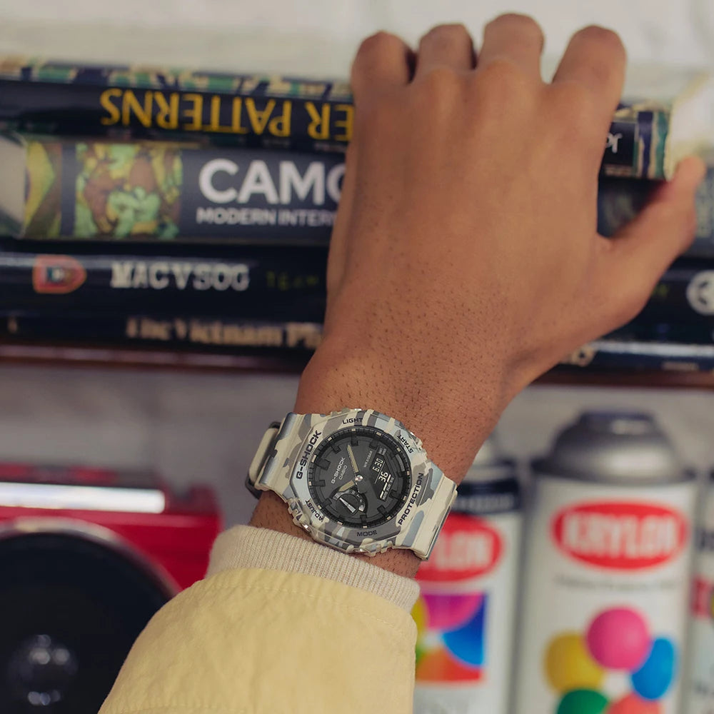 Casio G-shock horloge GA-2100CM-5AER camo ana-digi