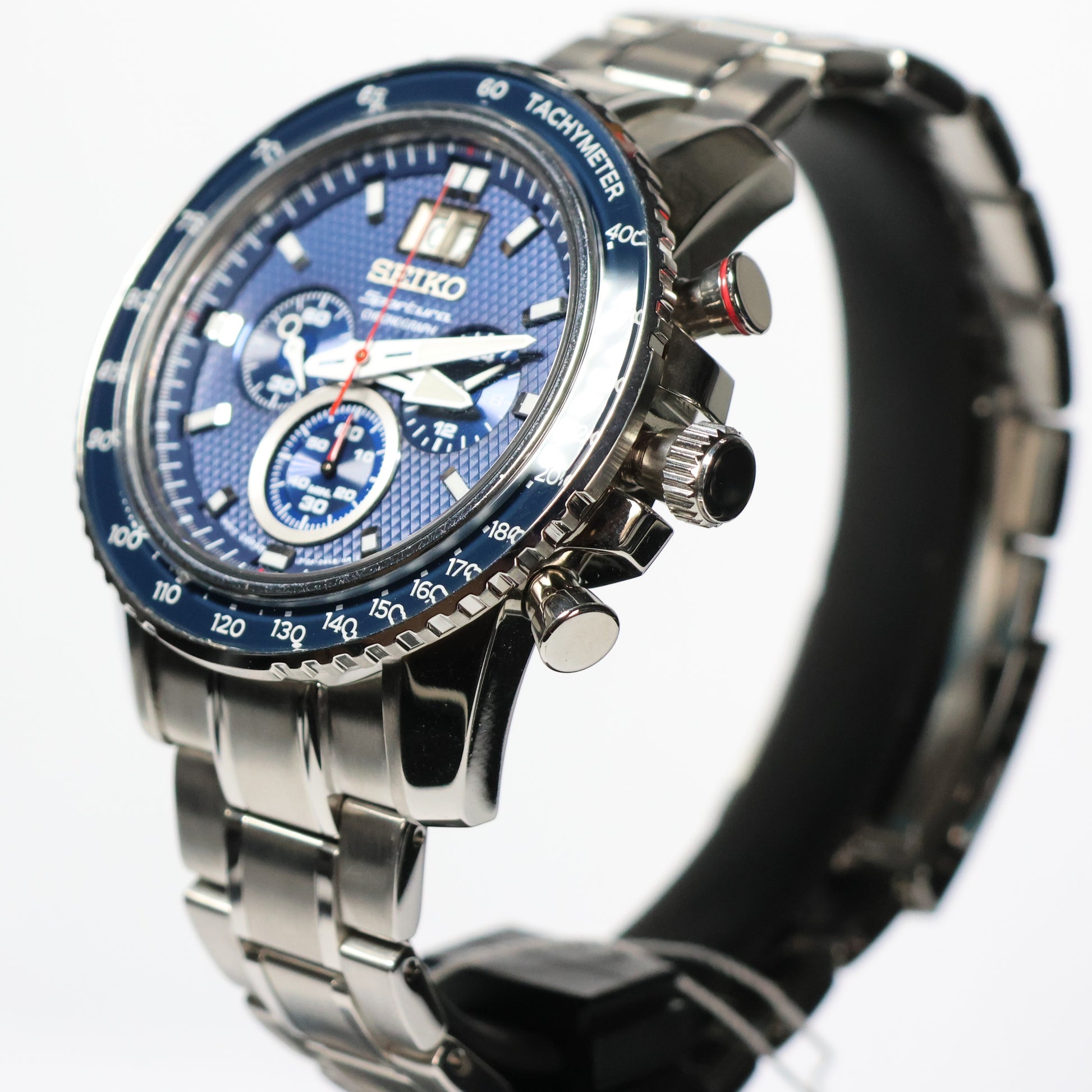 Seiko herenhorloge Sportura SPC135P1 chrono blue dial