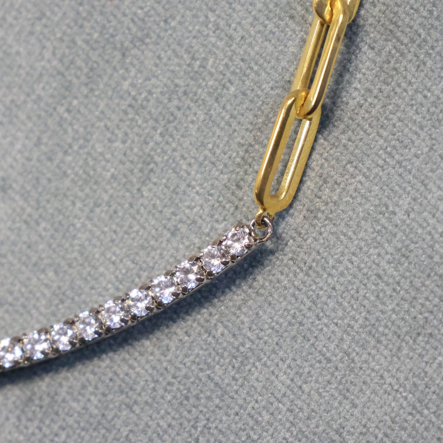 Naiomy silver 18karaat vergulde zilveren ketting met tussenstuk N1W54