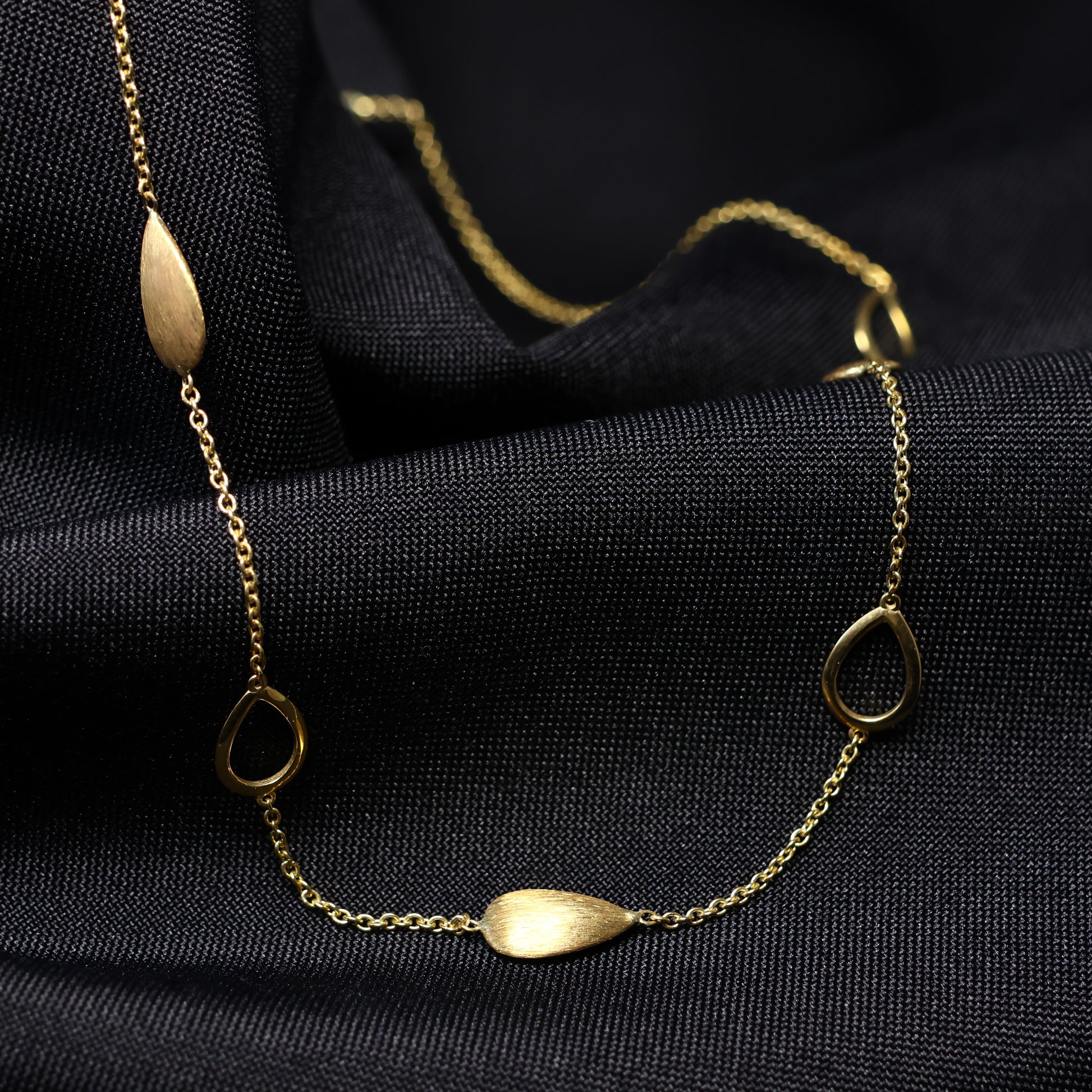 18kt geel gouden Ketting met motief 059595/45
