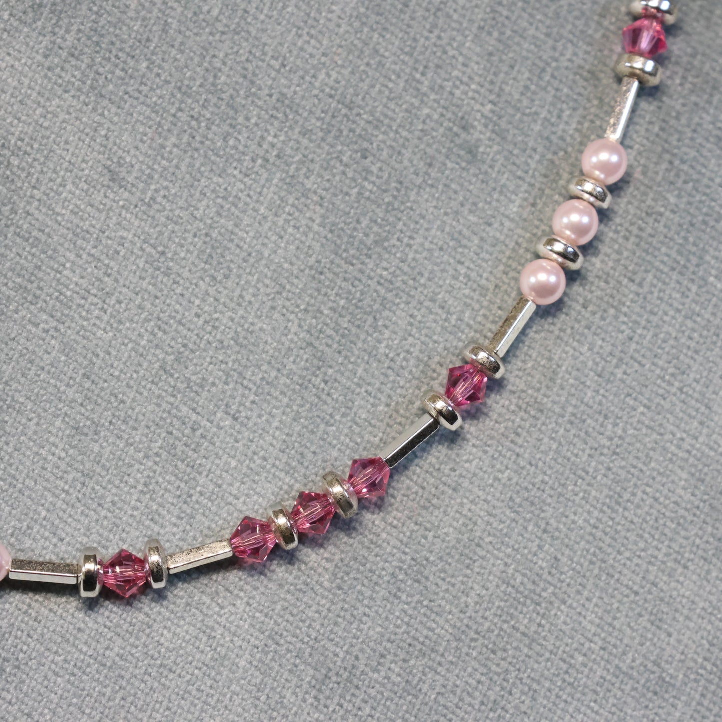Spark zilveren Roze Swarovski kristallen ketting N58105328RLR