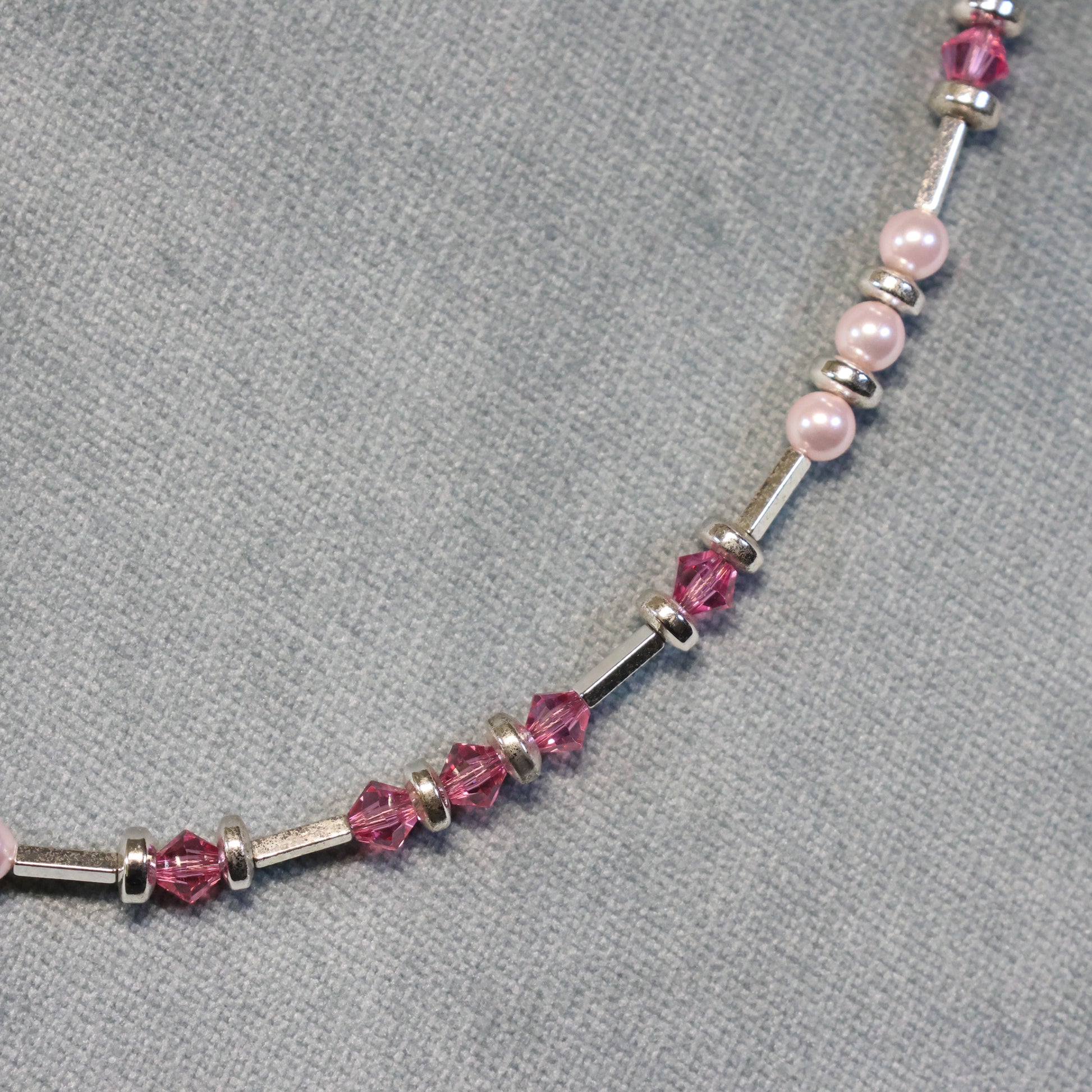 Spark zilveren Roze Swarovski kristallen ketting N58105328RLR