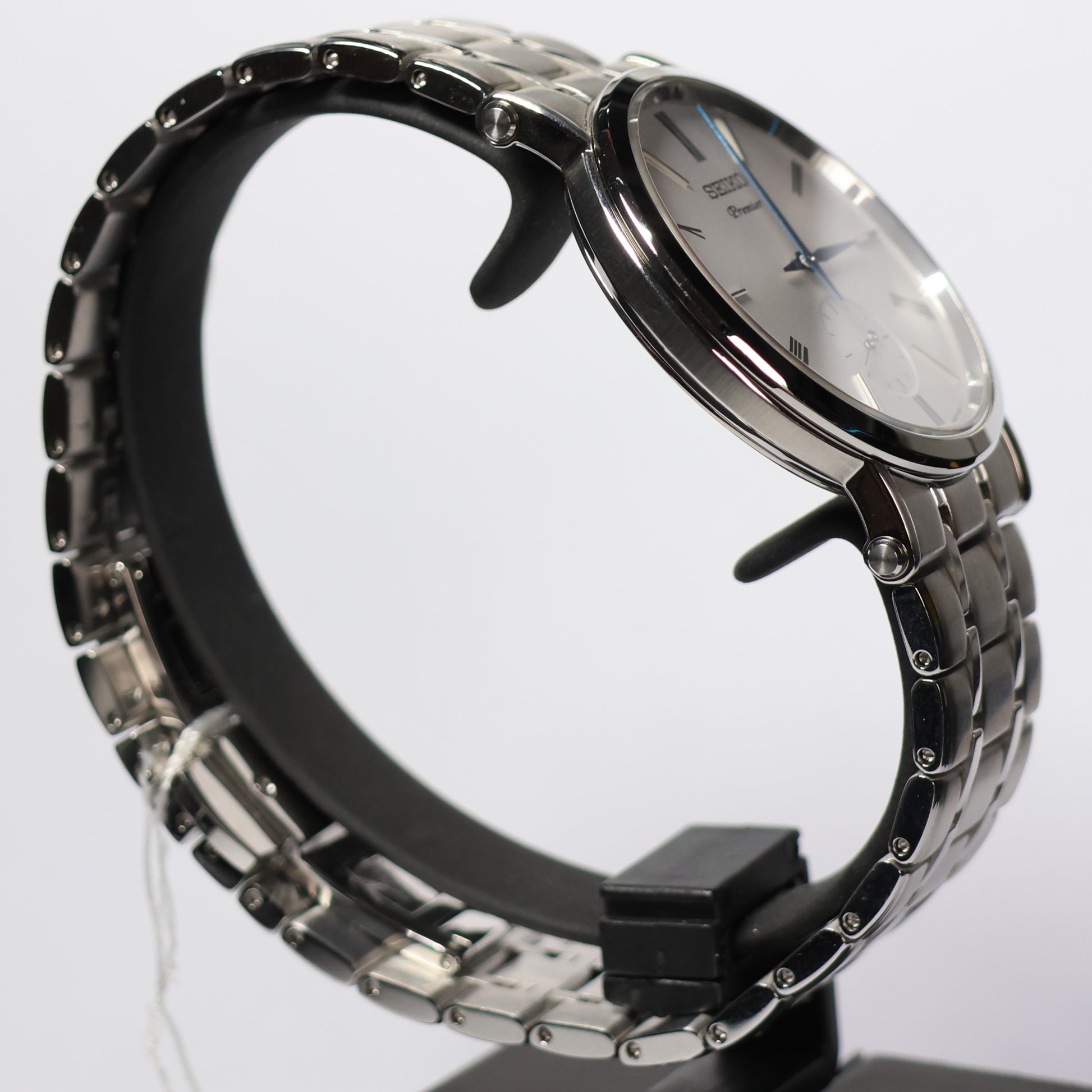 Seiko horloge srk033p1 Premier quartz silver