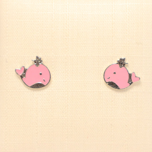 Naiomy Princess Walvis Oorbellen zilver PB101