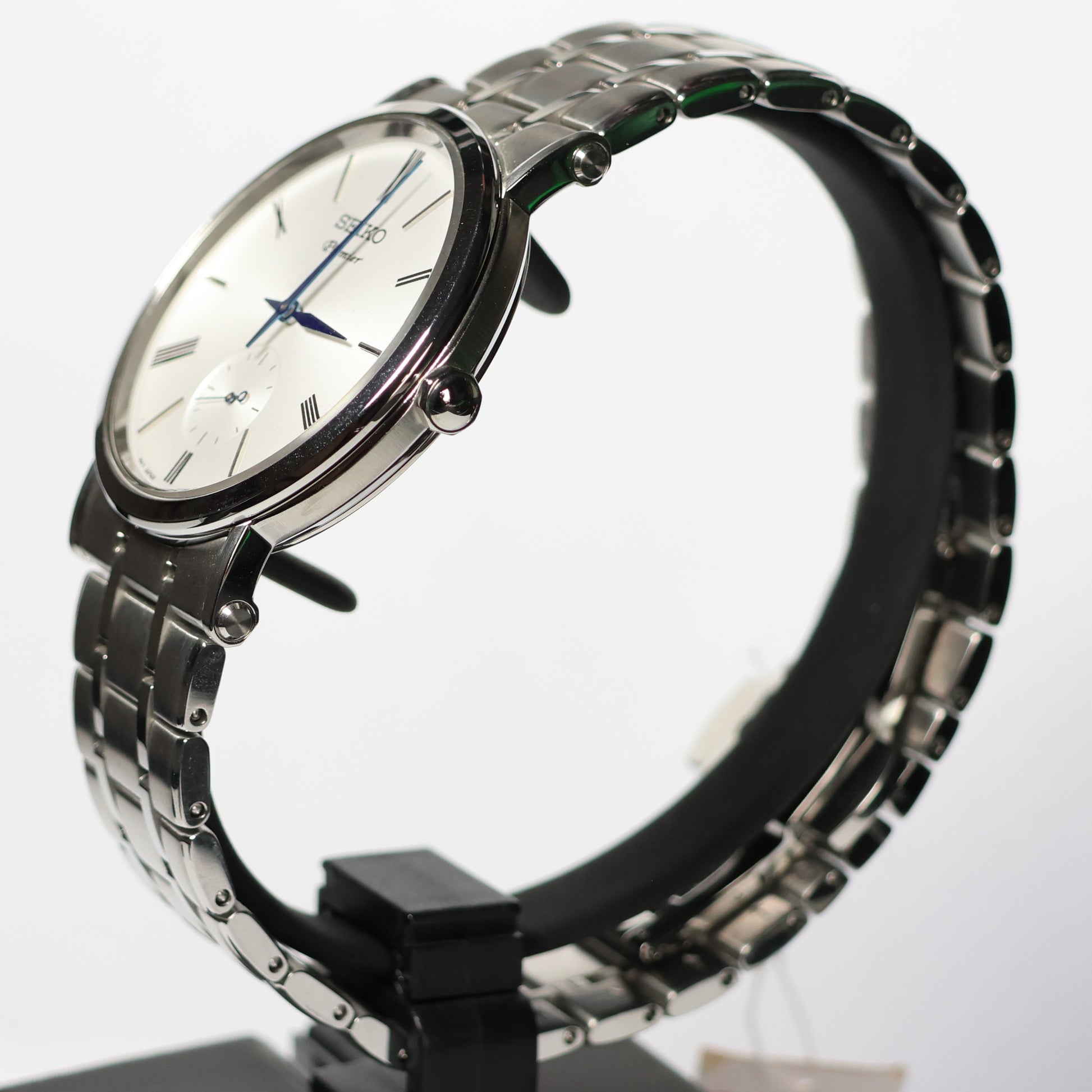 Seiko horloge srk033p1 Premier quartz silver