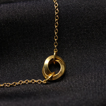 18kt geel gouden Ketting met tussenstukken 048319
