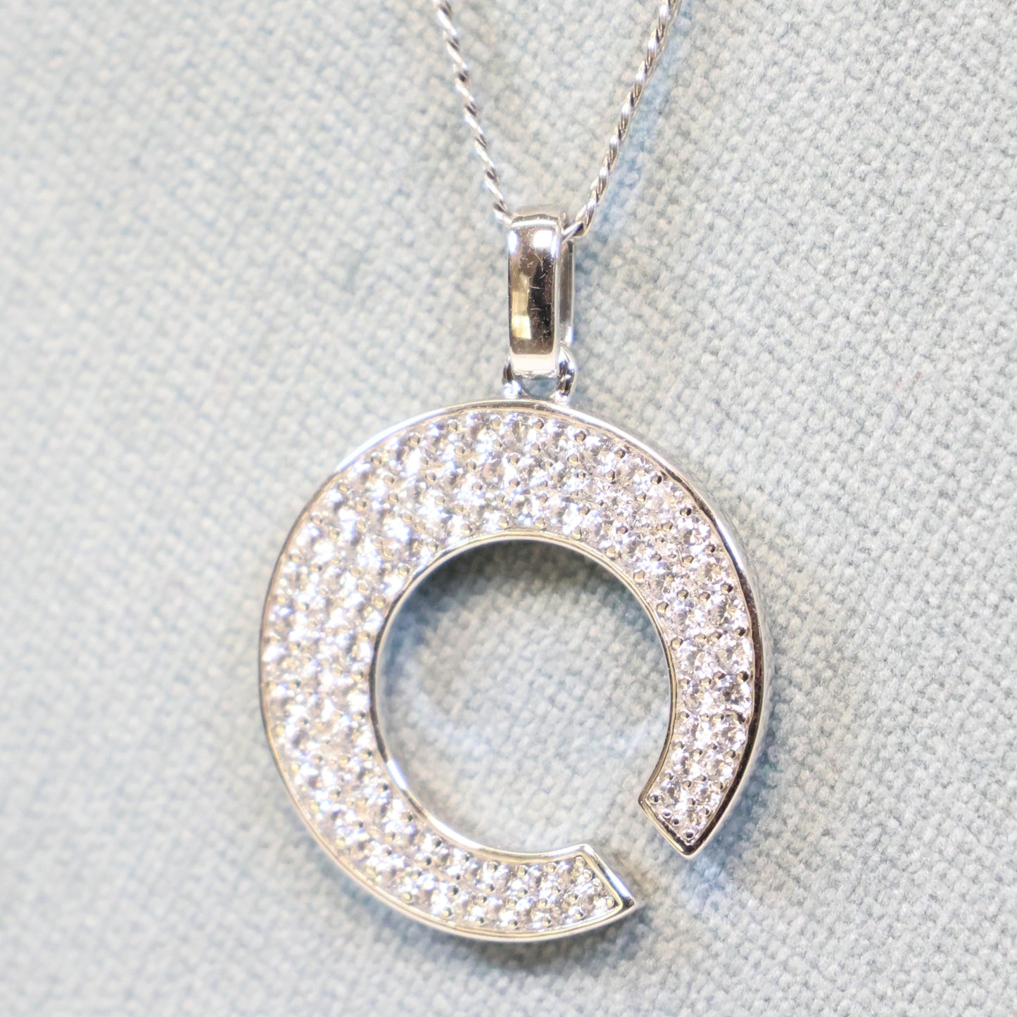 Naiomy silver zilveren ketting met ronde hanger N4P66