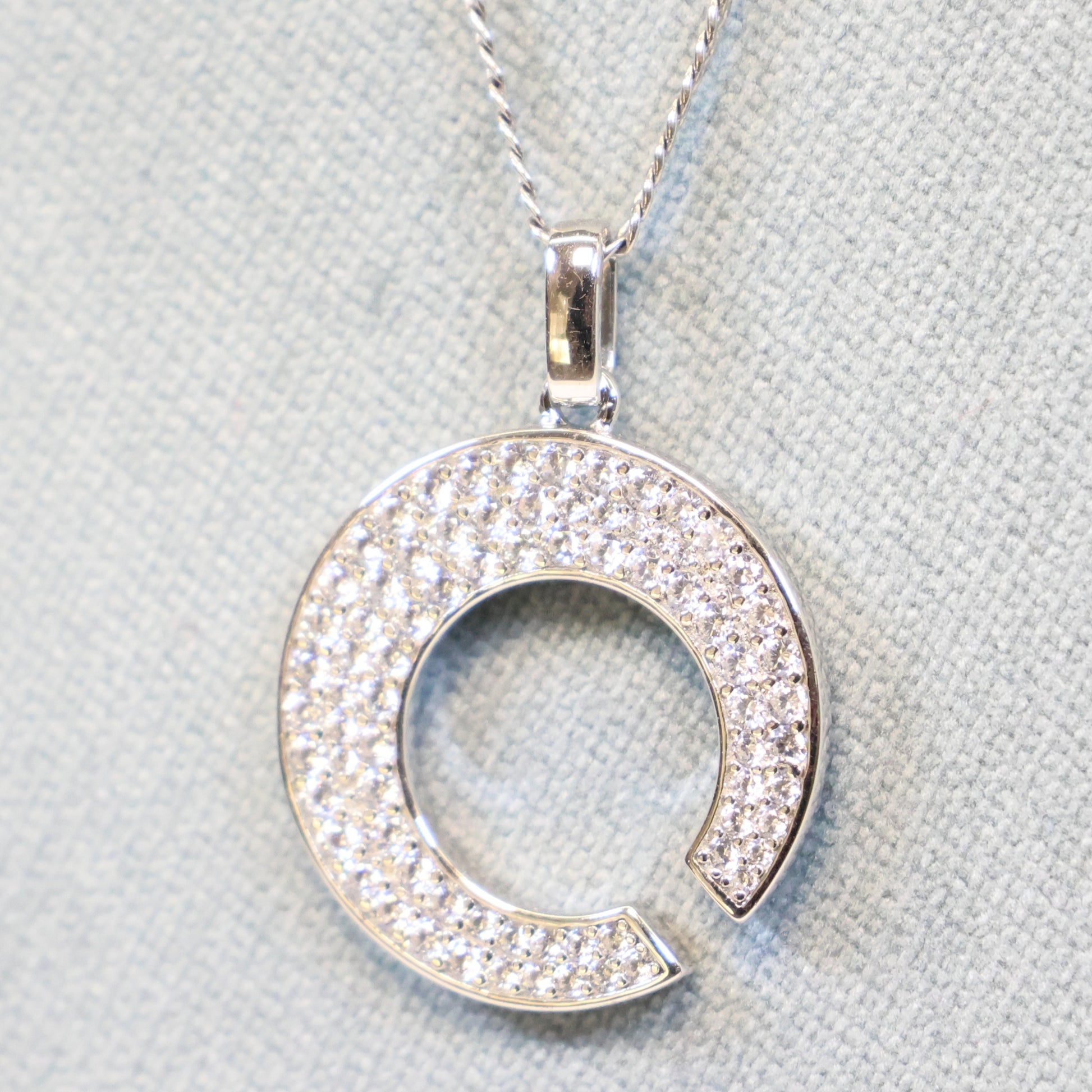 Naiomy silver zilveren ketting met ronde hanger N4P66