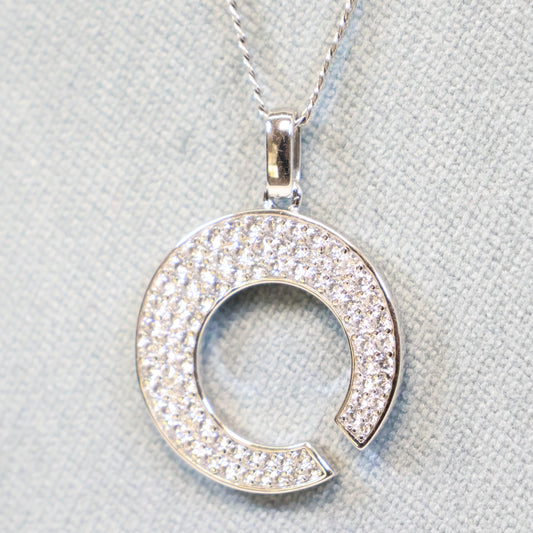 Naiomy silver zilveren ketting met ronde hanger N4P66