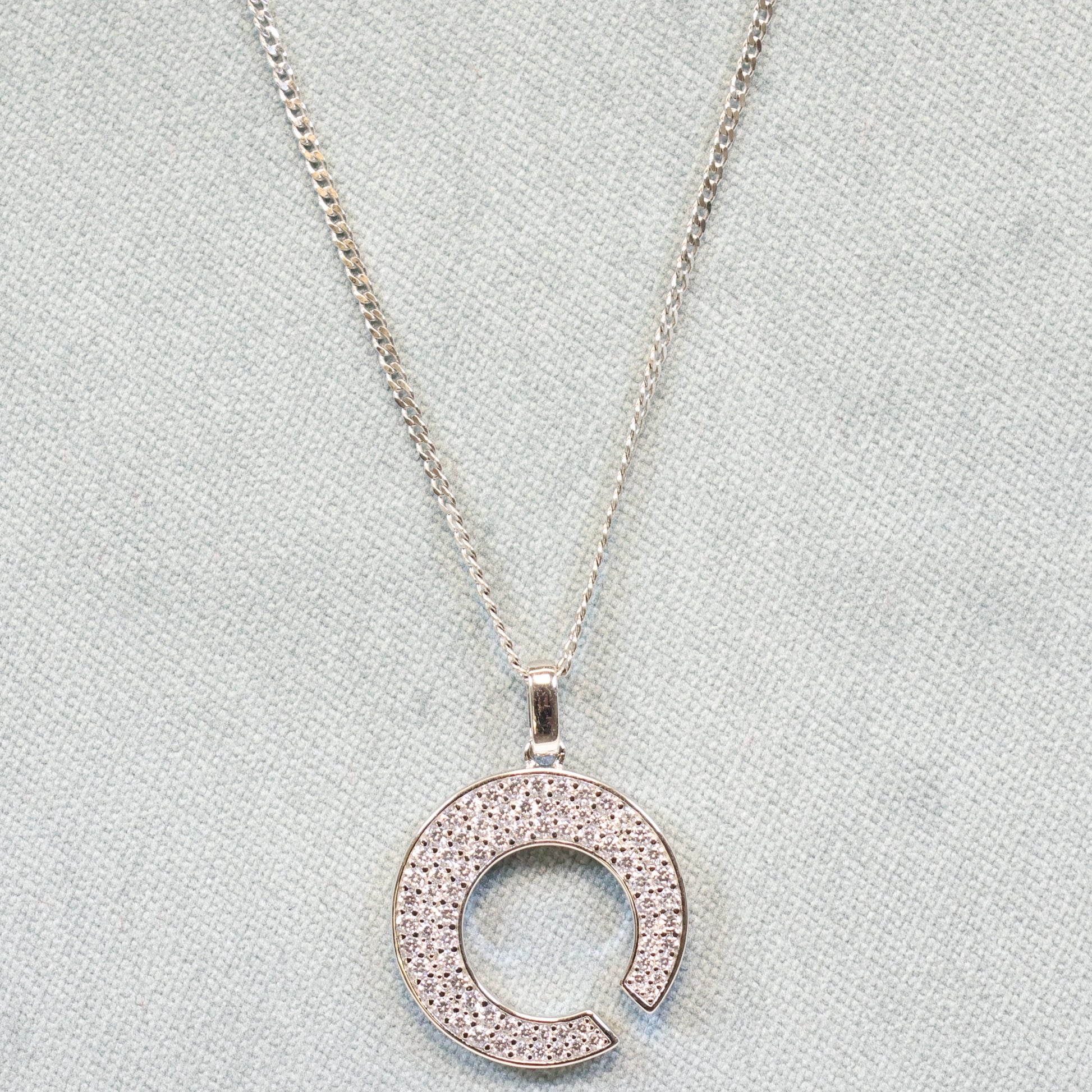 Naiomy silver zilveren ketting met ronde hanger N4P66