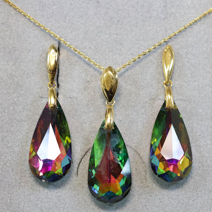 Spark 18karaat vergulde Zilveren Halsketting met Swarovski kristal NSG610024VM