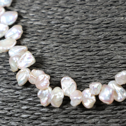 Collier de perles 43cm fermoir boule or 18 carats perle d'eau douce 7mm