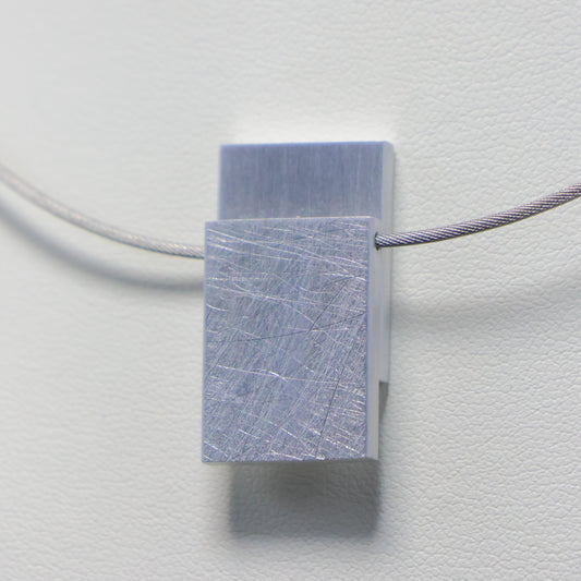 CLIC mat/glans plates halsketting C215