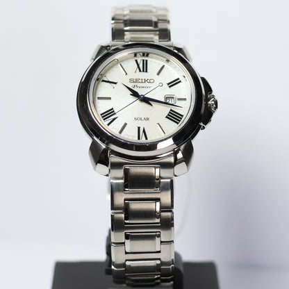 Seiko horloge SUT321P1 Premier dames quartz roman wit