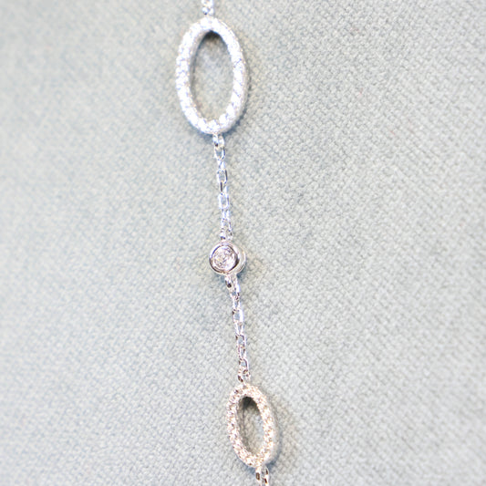 Naiomy silver zilveren ketting met tussenstukken N4S60