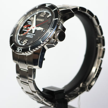 Seiko herenhorloge SRG019P1 kinetic black dial