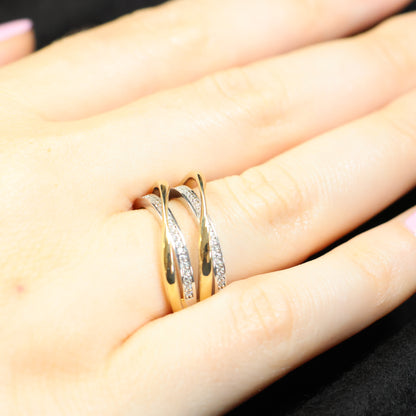 Naiomy Silver zilveren Bicolor ring N4H51