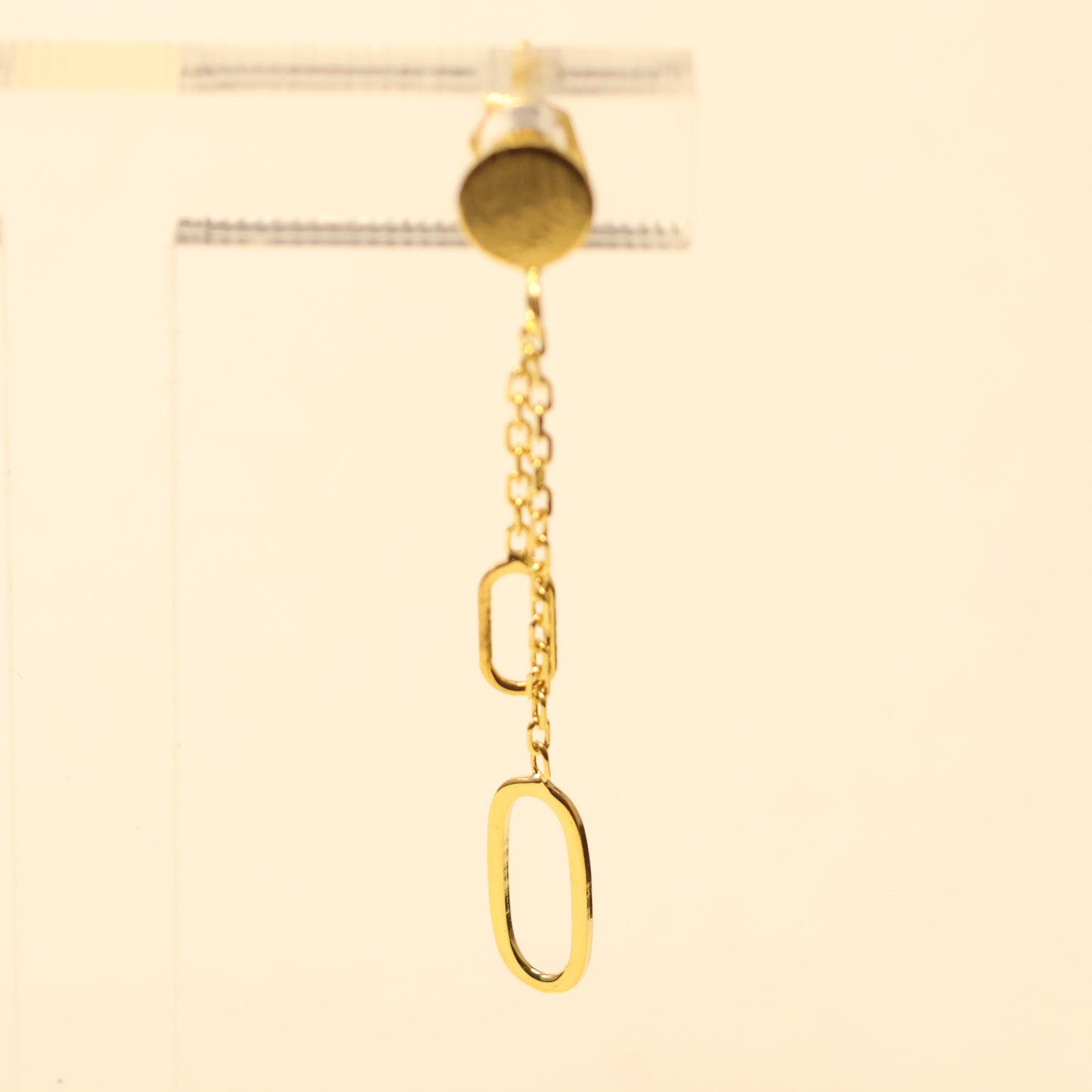 18KT gouden hangoorbellen 068214