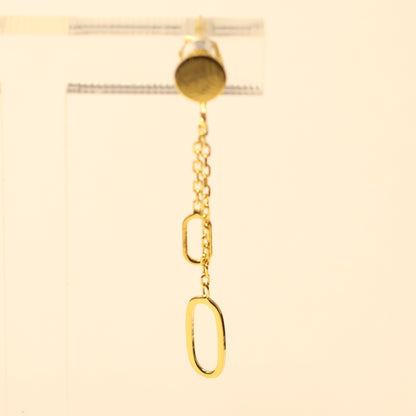 18KT gouden hangoorbellen 068214