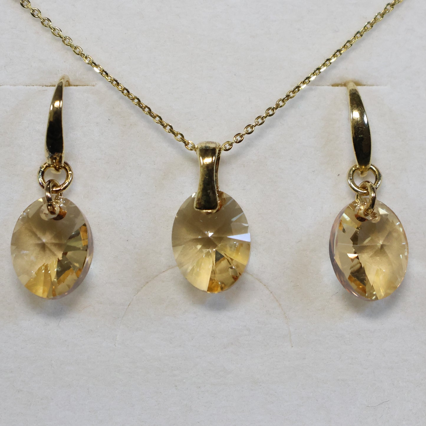 Spark 18kt vergulde Zilveren Halsketting met Swarovski kristal hanger NZG602812GS