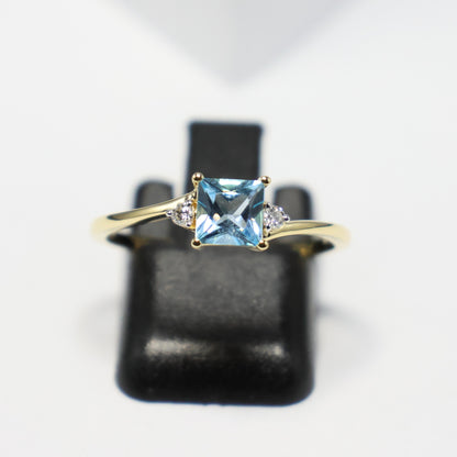 18KT geel gouden ring met topaas RS6643