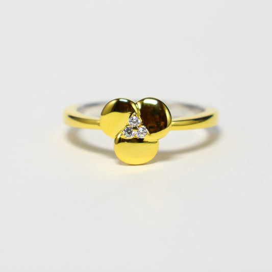 Naiomy Silver zilveren klavertje drie ring N5F60