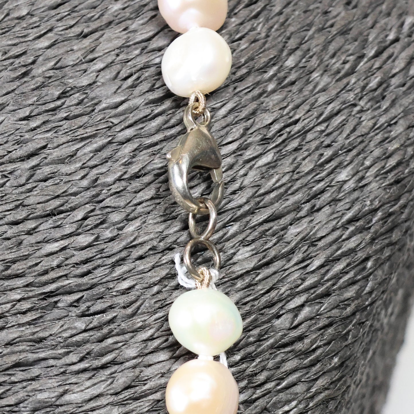 Parelketting 60cm 9mm zoetwaterparel zilveren slot 