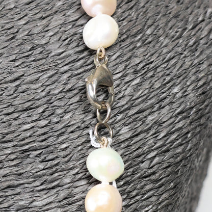 Parelketting 60cm 9mm zoetwaterparel zilveren slot 