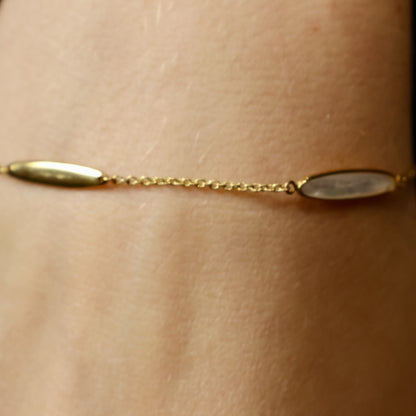 18KT gouden armband met parelmoer 060656N