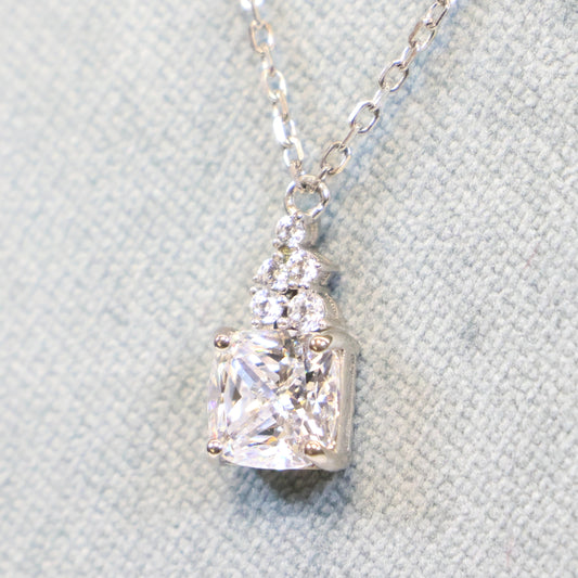 Naiomy silver zilveren ketting met Vierkante hanger N3Y55