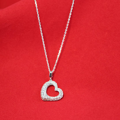 Naiomy Silver zilveren Halsketting met hartje N4X51