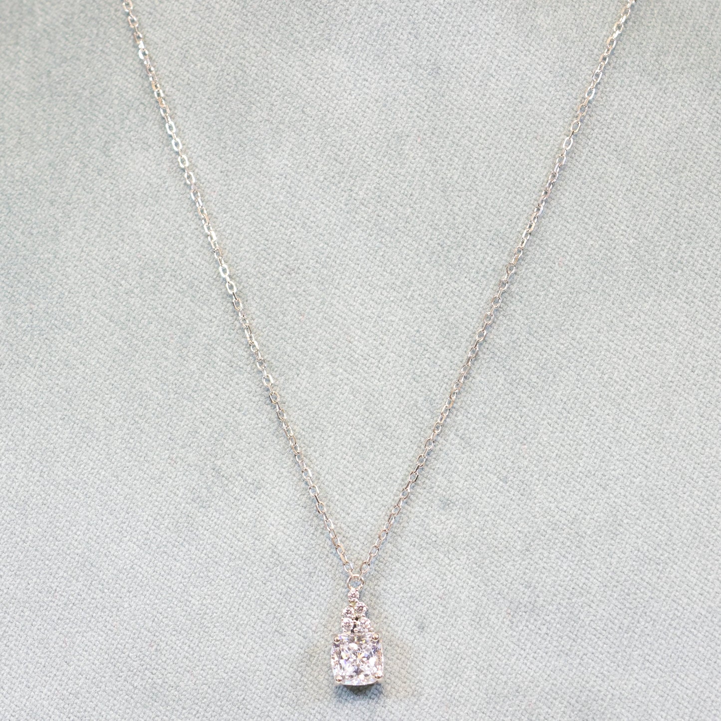 Naiomy silver zilveren ketting met Vierkante hanger N3Y55