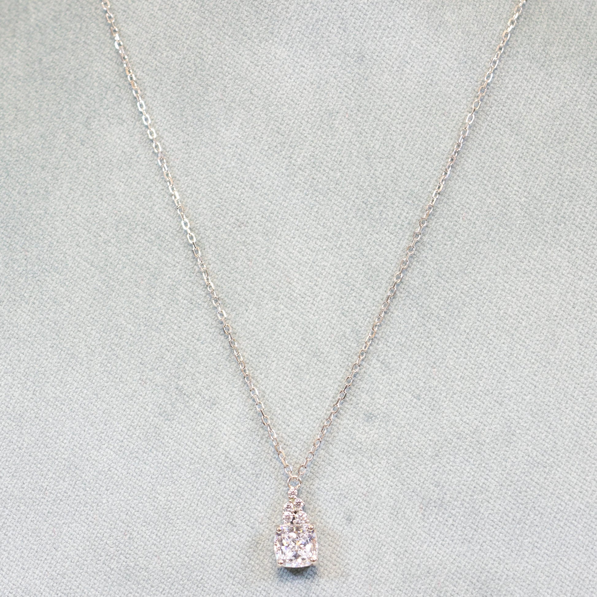 Naiomy silver zilveren ketting met Vierkante hanger N3Y55