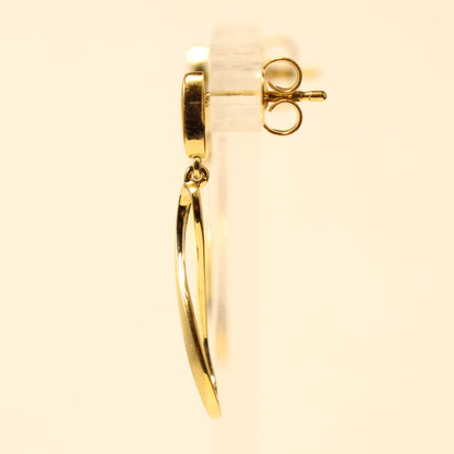 18KT gouden hangoorbellen 068239
