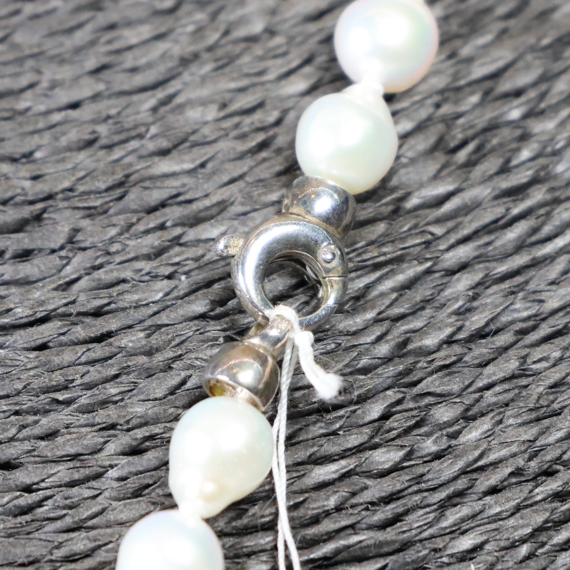 Parelketting 44cm 8mm zoetwaterparel zilveren slot 00946488