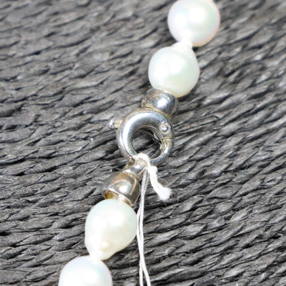 Parelketting 44cm 8mm zoetwaterparel zilveren slot 00946488