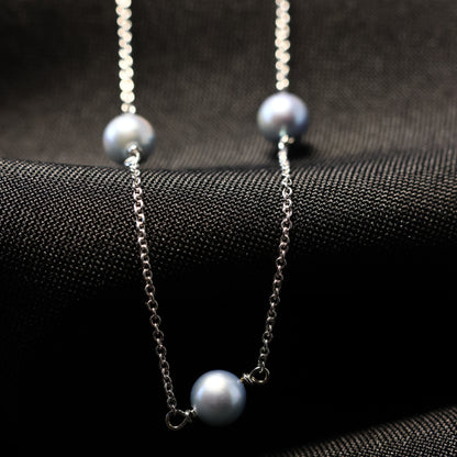 18KT wit gouden ketting met parel 058736P