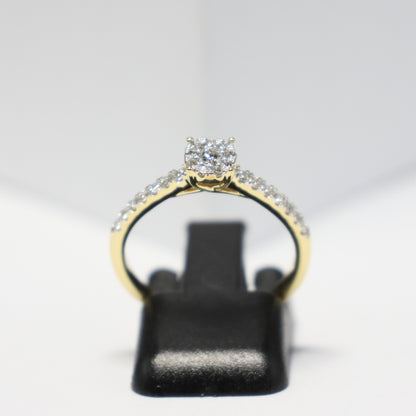 18KT geel gouden ring met briljant RS6649