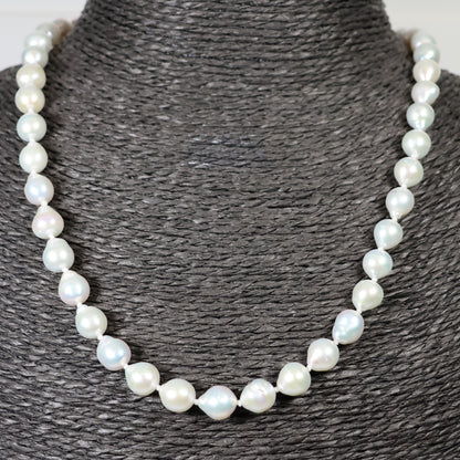 Parelketting 44cm 8mm zoetwaterparel zilveren slot 00946488