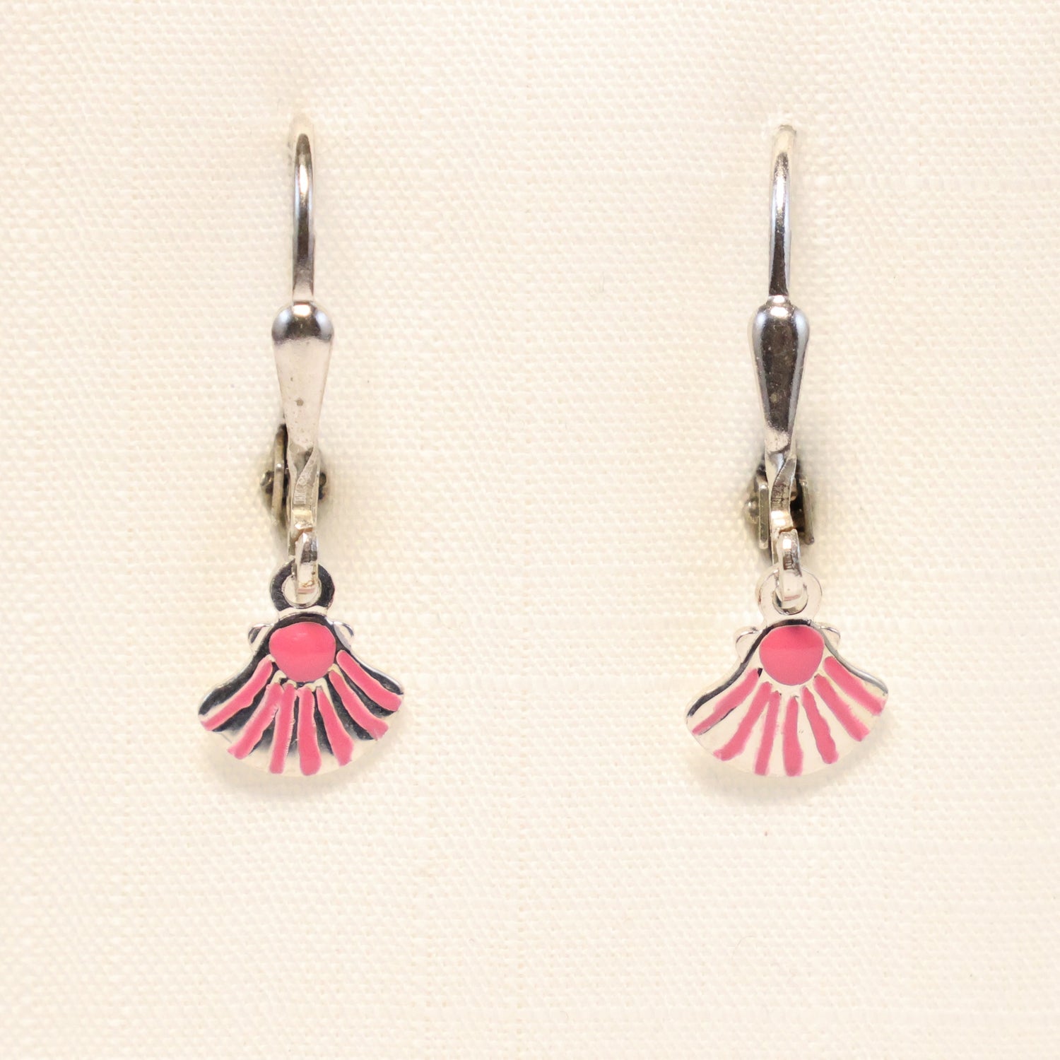 Zilveren Kids schelp hangoorbellen 403433