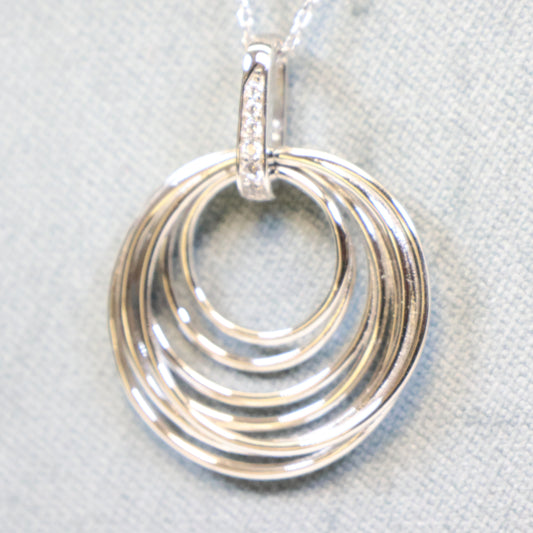 Naiomy silver zilveren ketting met ronde hanger N4B51