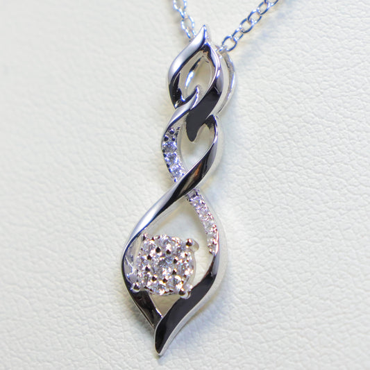 Naiomy zilveren ketting met schakel hanger N5O62