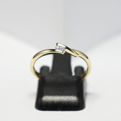 18KT geel gouden ring met briljant RS6661