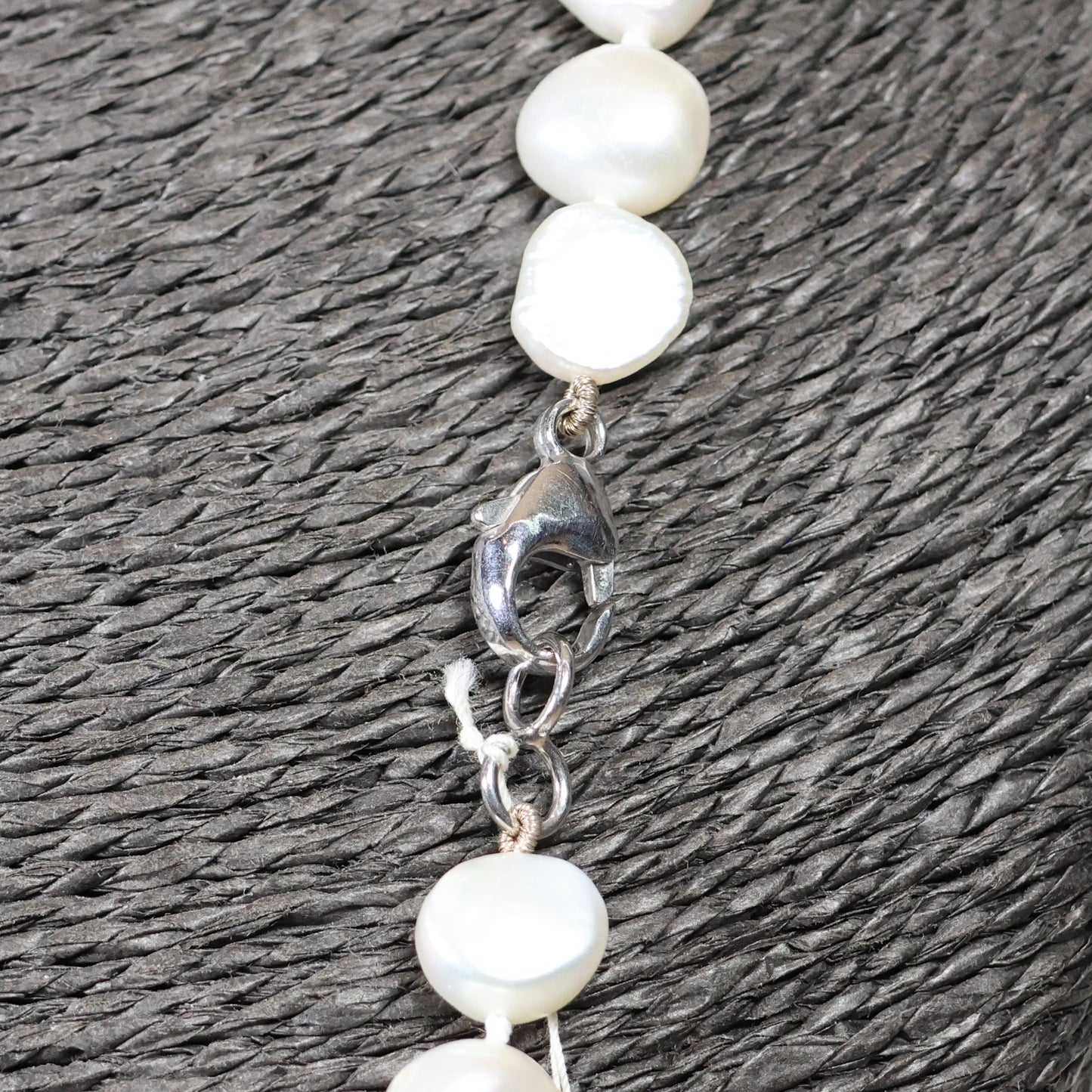 Parelketting 73cm 10mm zoetwaterparel zilveren slot 