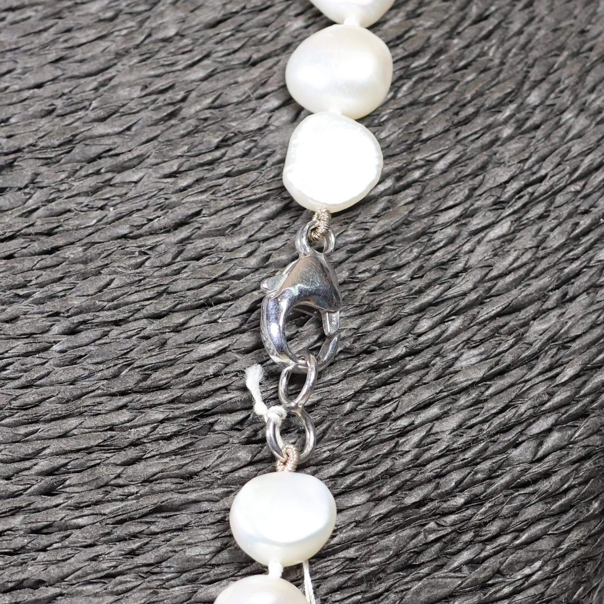 Parelketting 73cm 10mm zoetwaterparel zilveren slot 