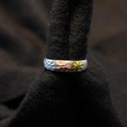 Zilveren Kids bloem ring 560101