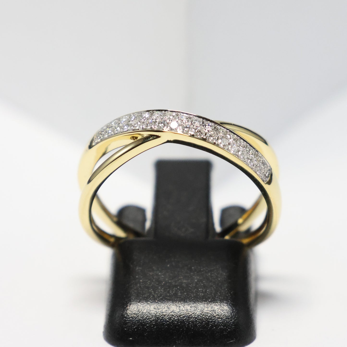 18KT geel gouden ring met briljant RS6656